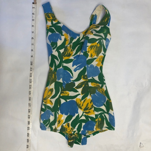 Tulip Floral Vintage One Piece Bathing Suit - Picture 2 of 11